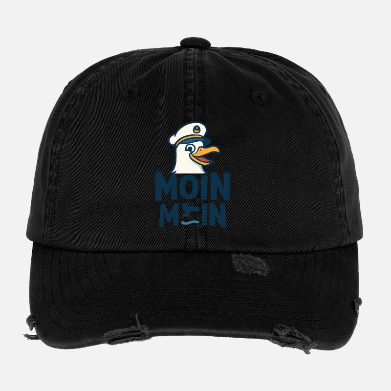 Captain's Gull MOIN MOIN Motif Flexfit Vintage Destroyed Cap