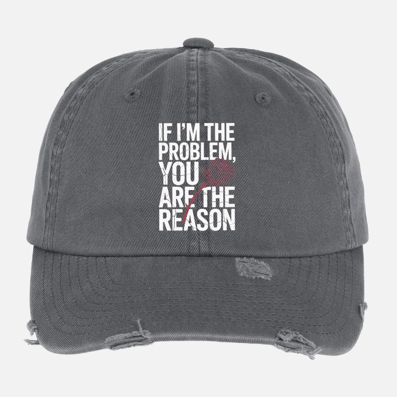 If I'm The Problem You Are The Reason Resilienz Flexfit Vintage Destroyed Cap