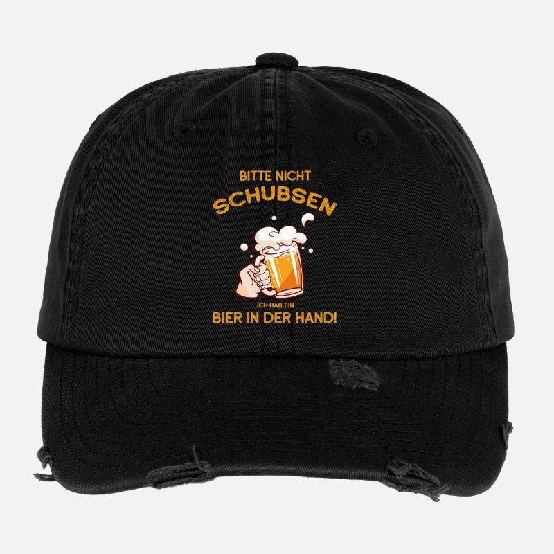 S’il vous plaît, ne poussez pas, ayez une bière à la main Casquette vintage effet usé Flexfit