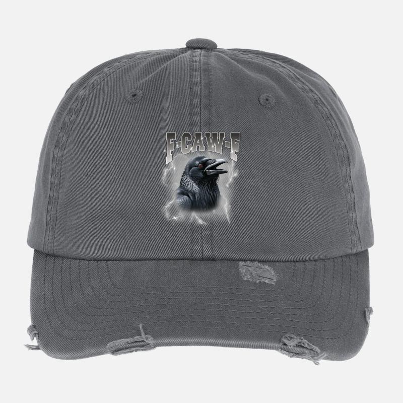 F-Caw-E Rabensturm Graphik Flexfit Vintage Destroyed Cap
