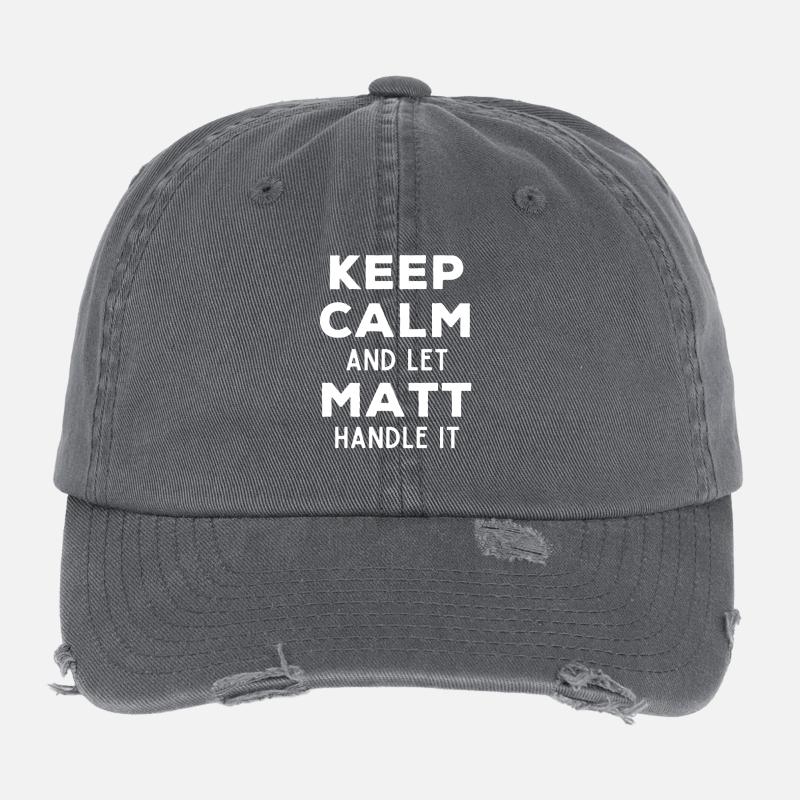 Keep Calm Lass Matt das regeln Lustiger Spruch Flexfit Vintage Destroyed Cap