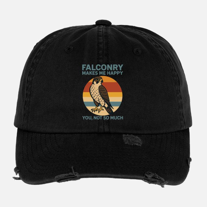 La fauconnerie me rend heureux tu ne sois pas tellement rétro Casquette vintage effet usé Flexfit