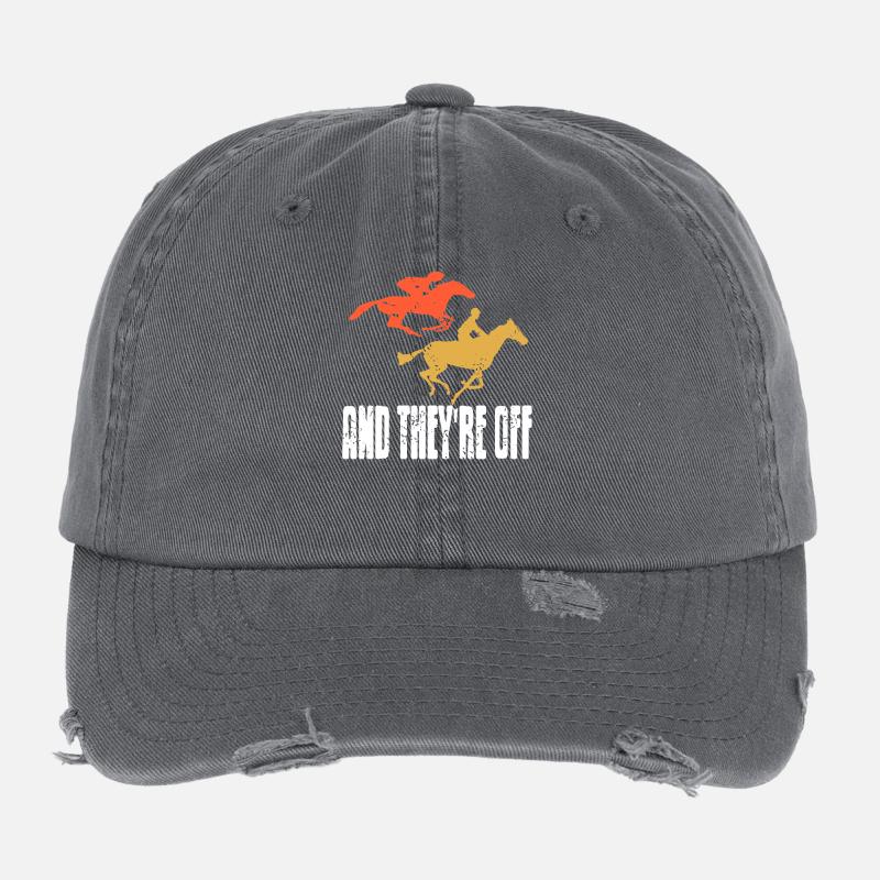 Et ils sont partis des courses de chevaux rétro Casquette vintage effet usé Flexfit