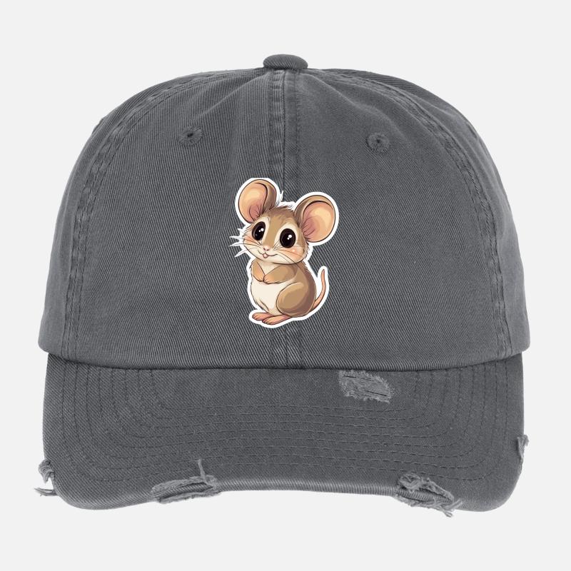 mouse Flexfit Vintage Destroyed Cap