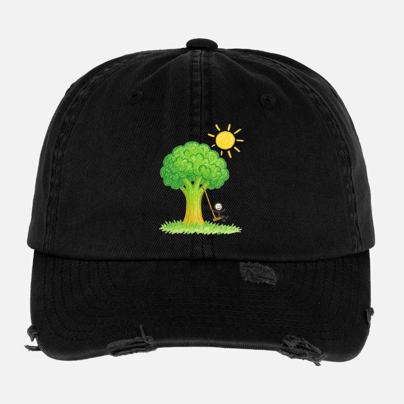 Brocoli Tree Swingin' Days Casquette vintage effet usé Flexfit