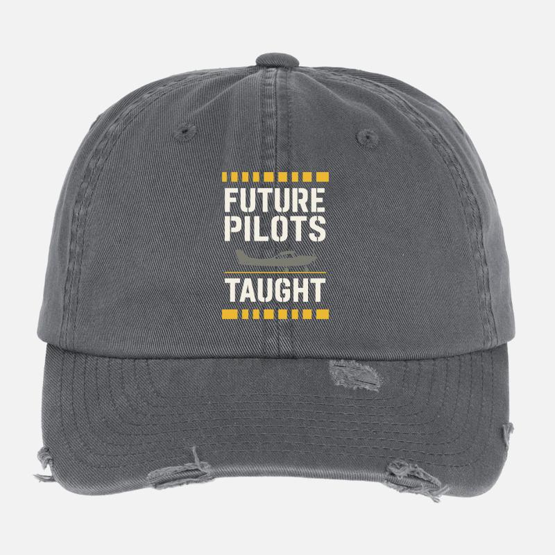 Flight Instructor Cfi Pilot Aviation Instructor Flexfit Vintage Destroyed Cap