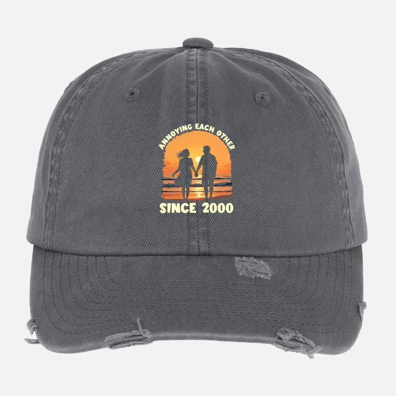 Gegenseitiges Ärgern seit dem 2000-jährigen Jubilä Flexfit Vintage Destroyed Cap