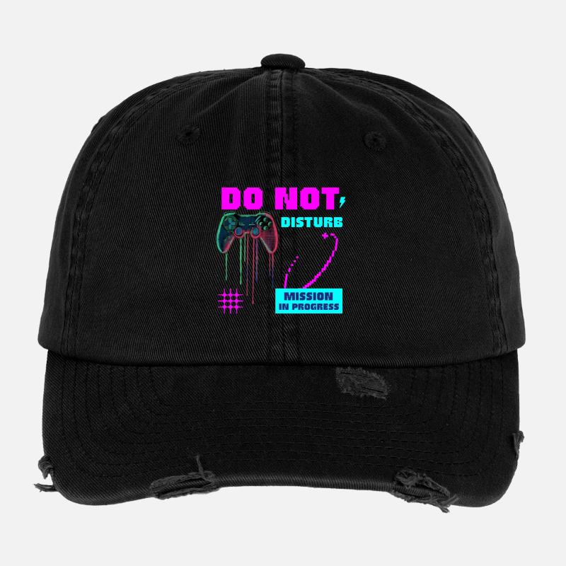 Do Not DISTURB - Gaming Mission Flexfit Vintage Destroyed Cap