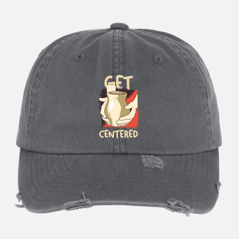 Get Centered Coffee Moment Flexfit Vintage Destroyed Cap