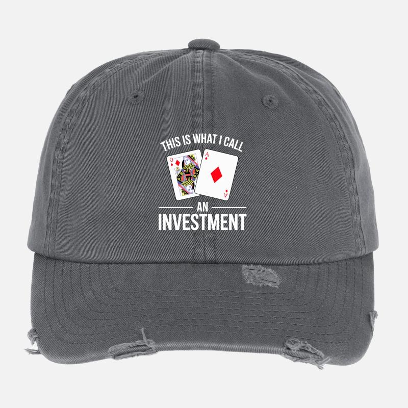 Blackjack Dicton Design Casquette vintage effet usé Flexfit