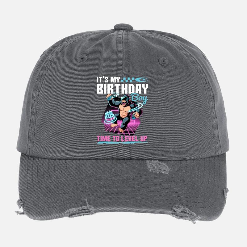 Anniversaire Gamer VR Casquette vintage effet usé Flexfit