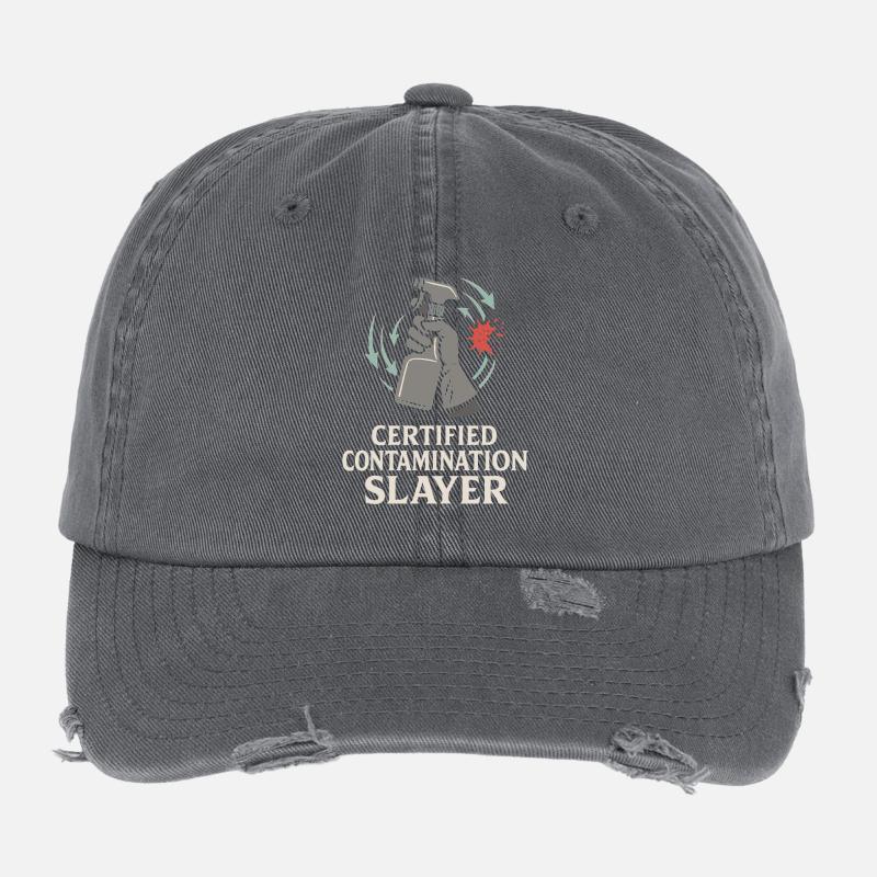 Reinraumtechniker Kontrollierte Umgebung Flexfit Vintage Destroyed Cap