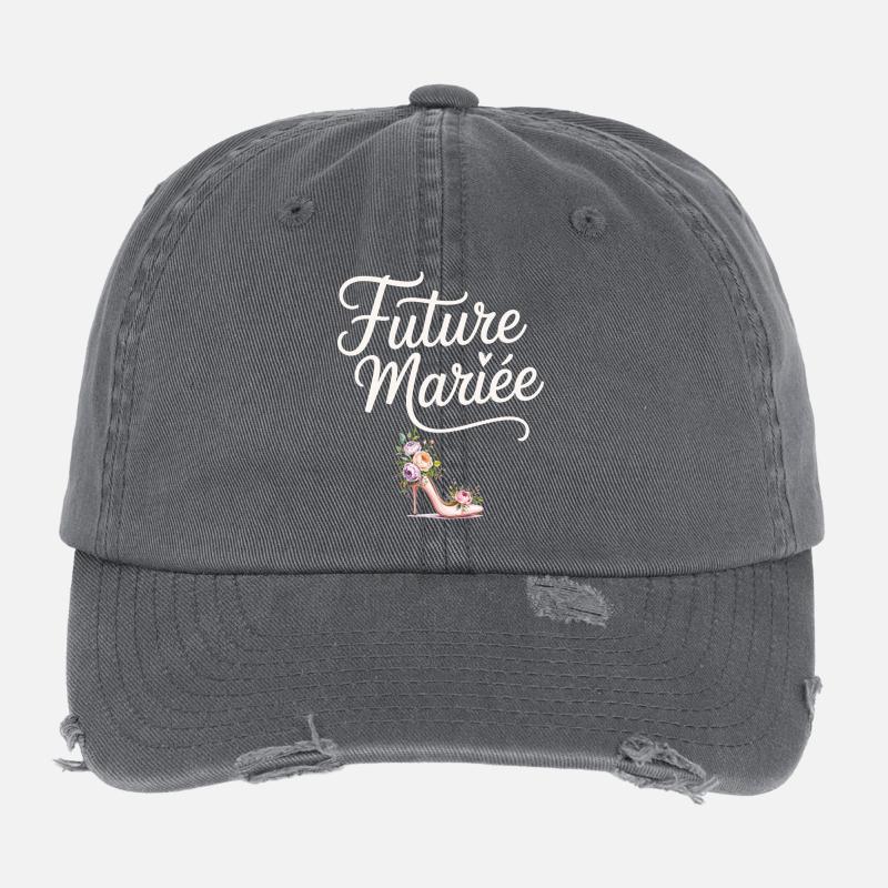 Wedding Team Bachelorette Party Bride Flexfit Vintage Destroyed Cap