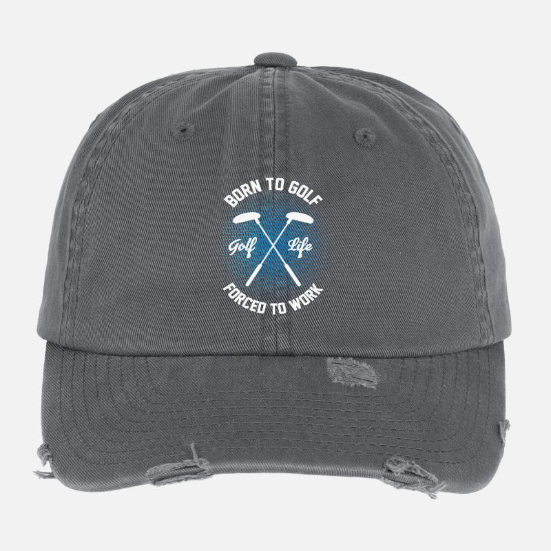 Class Golf Player Leisure Golf Club Design Flexfit Vintage Destroyed Cap