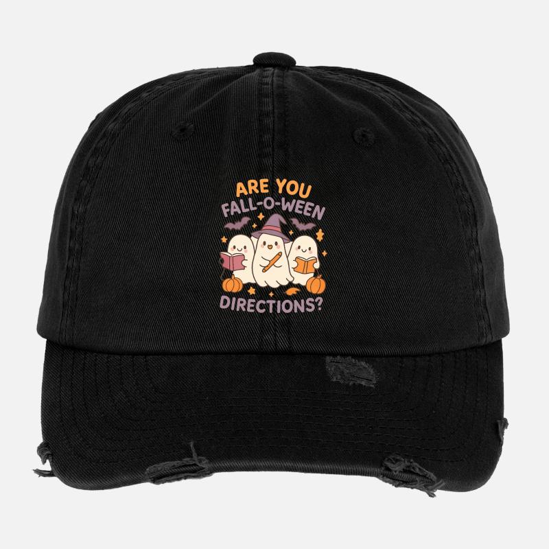 Are You Fall-O-Ween Directions Funny Teacher gifts Flexfit Vintage Destroyed Cap