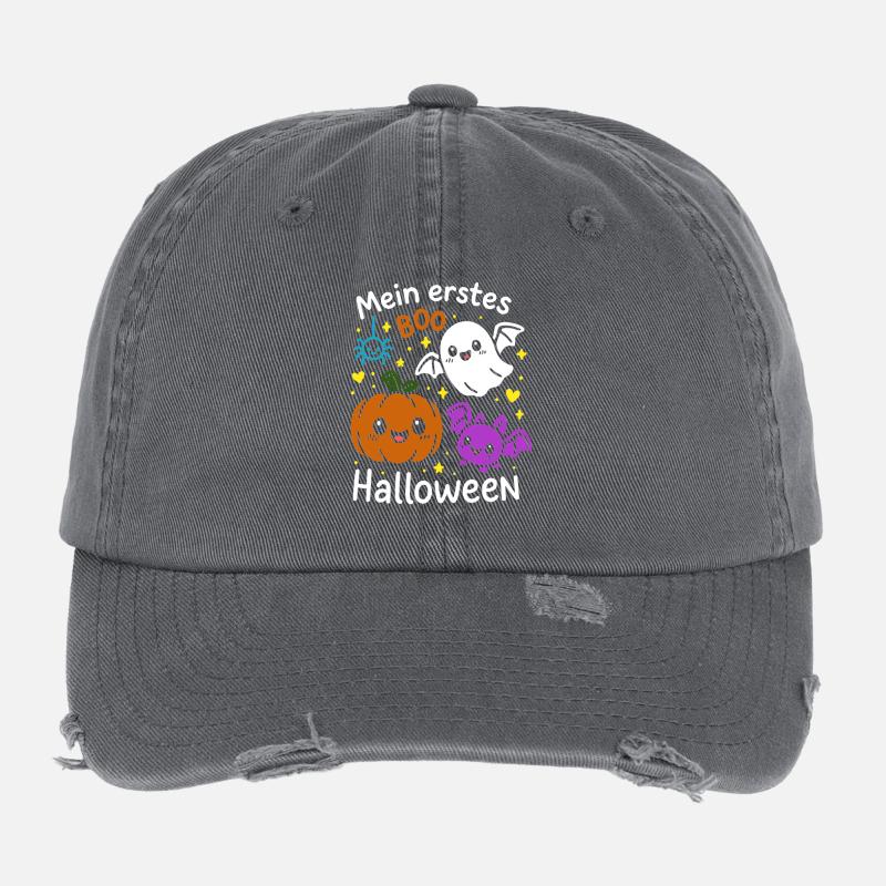 Mon premier Halloween - Pumpkin Friends Casquette vintage effet usé Flexfit
