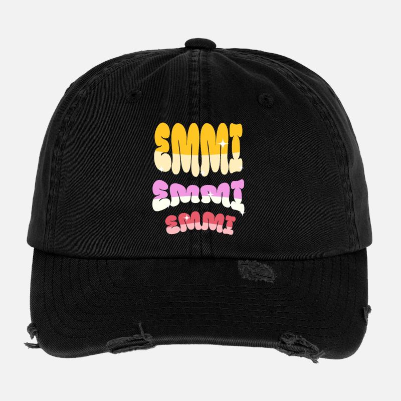 Emmi Nom Emmily Emmi Prénom Casquette vintage effet usé Flexfit