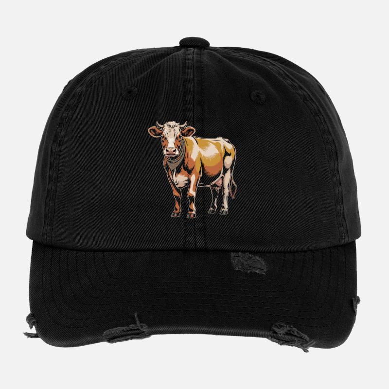 Kuh Kühe Flexfit Vintage Destroyed Cap