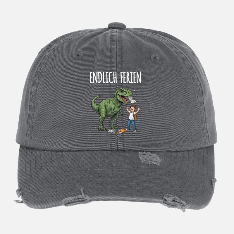 Finally holiday dino fun Flexfit Vintage Destroyed Cap