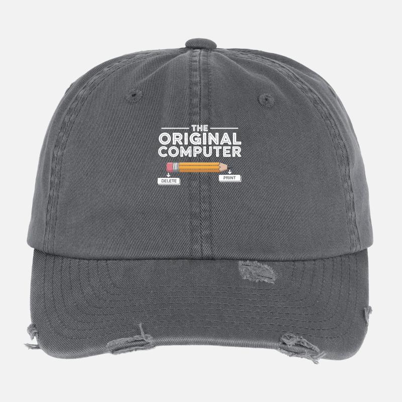 L’ordinateur d’origine – Pencil Delete & Print Casquette vintage effet usé Flexfit