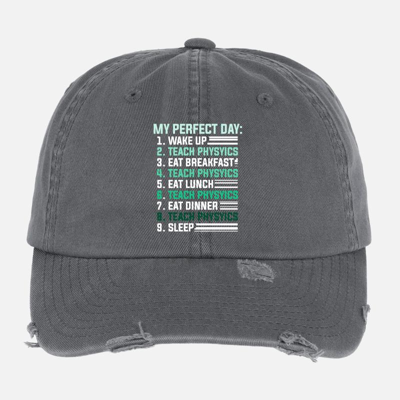 Physics Physicist Physics Student Physics Teacher Flexfit Vintage Destroyed Cap