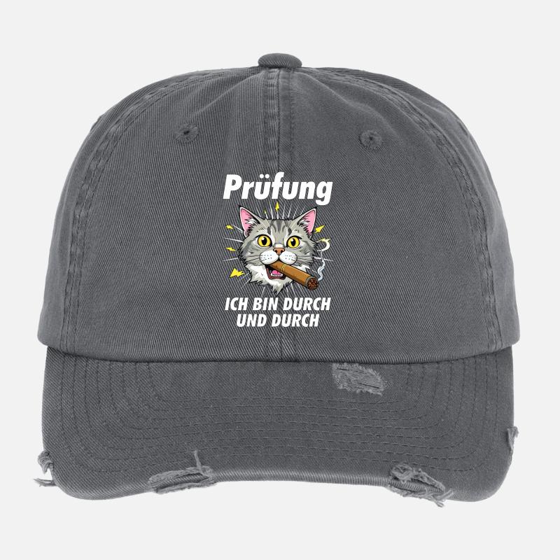 CAT Cigar Exam Flexfit Vintage Destroyed Cap