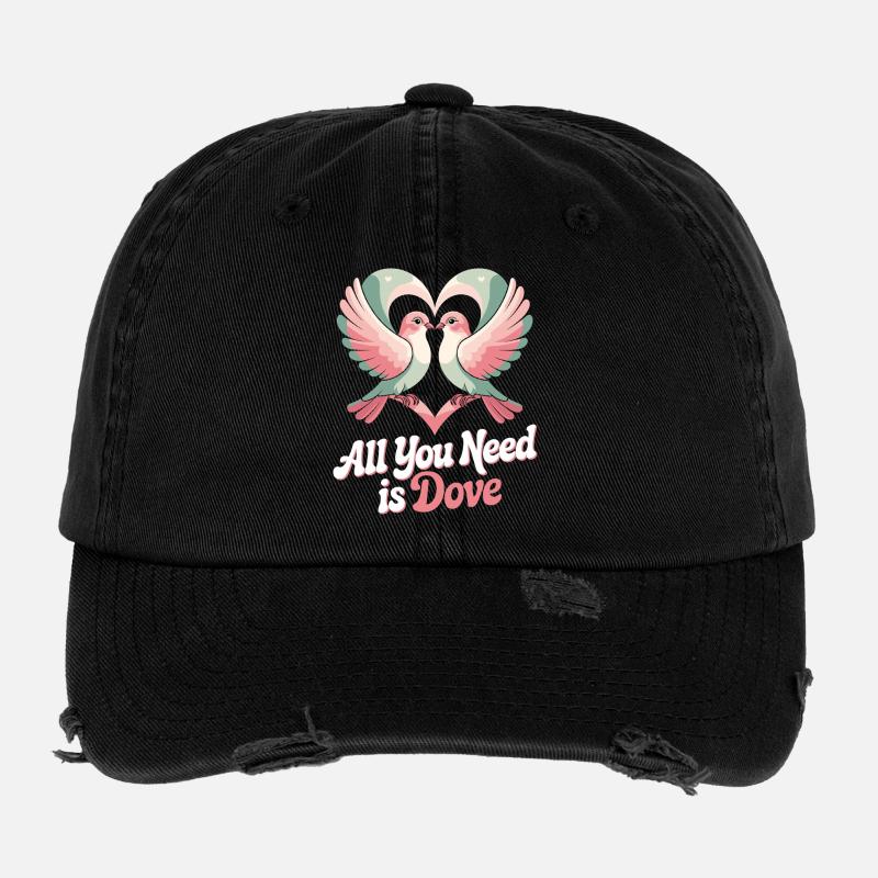 Jeu De Mots Oiseau Tourterelle Humour Casquette vintage effet usé Flexfit