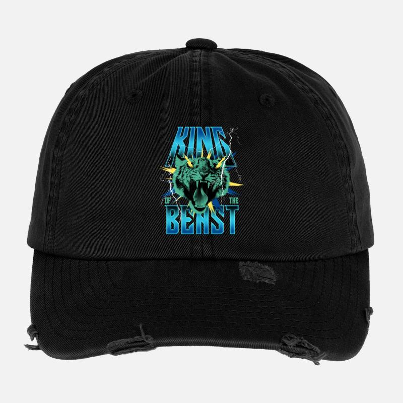Blitz du roi des bêtes Casquette vintage effet usé Flexfit