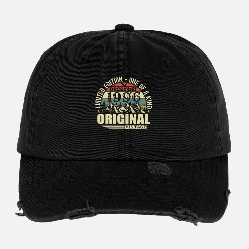 Décembre 1996 Décembre Anniversaire Décembre 1996 Casquette vintage effet usé Flexfit