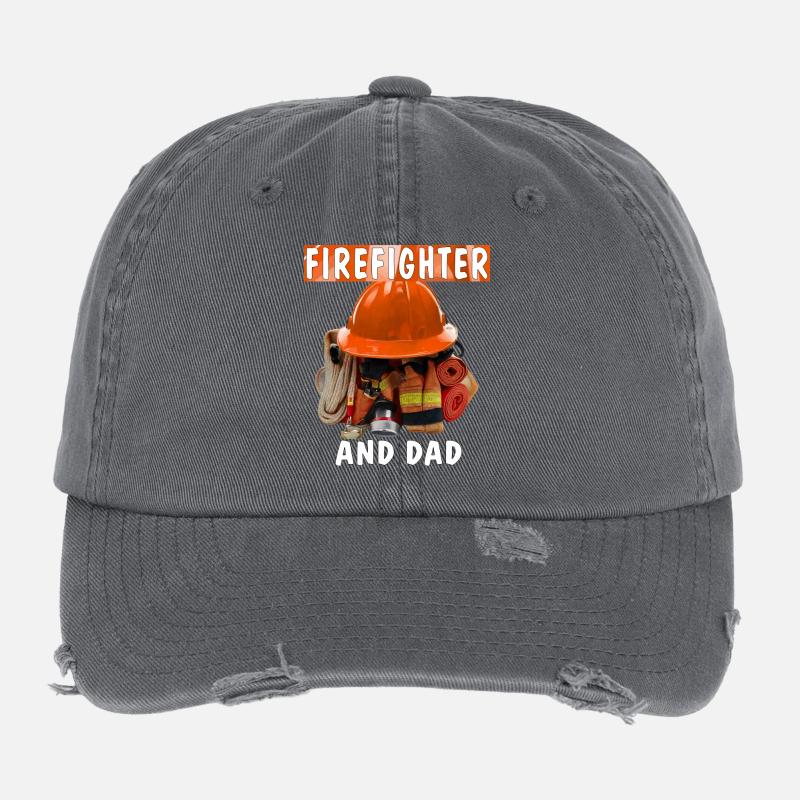 POMPIER ET PAPA Casquette vintage effet usé Flexfit