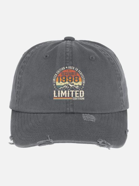 Décembre 1998 - Casquette vintage effet usé Flexfit - charbon - Devant