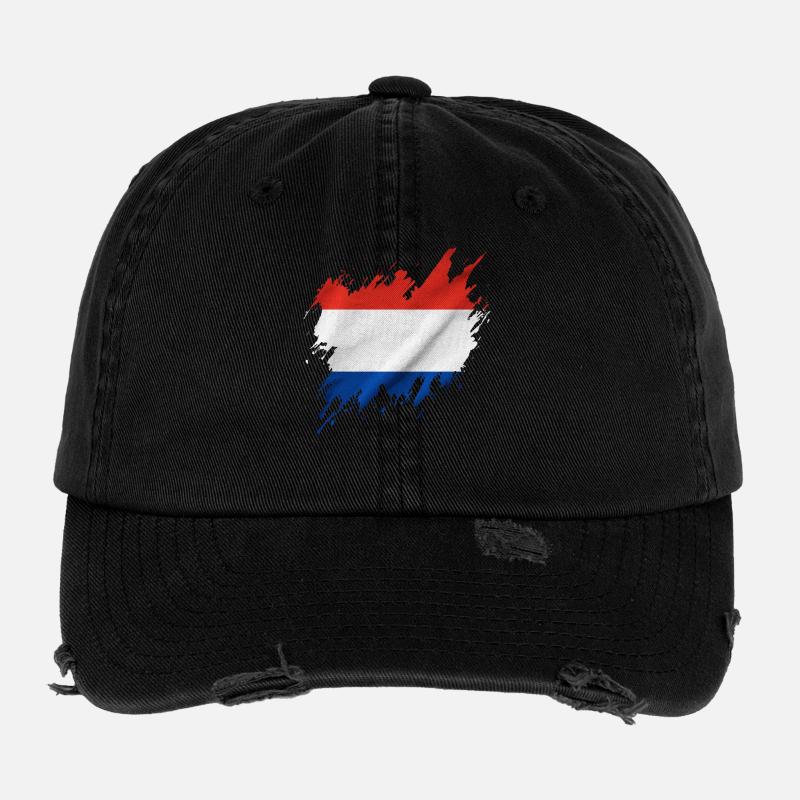 Holland flag, torn style Flexfit Vintage Destroyed Cap
