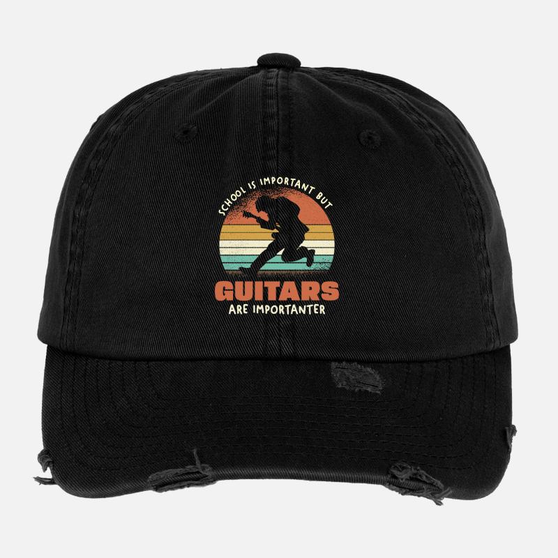 Guitars Are Importanter Retro Flexfit Vintage Destroyed Cap
