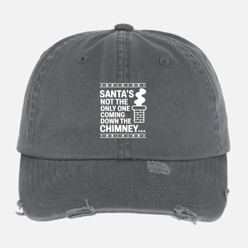 Not the Only Santa Down Chimney Flexfit Vintage Destroyed Cap