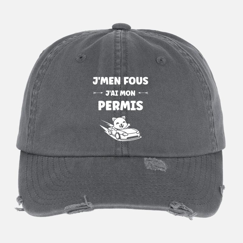 Führerschein-Humor Flexfit Vintage Destroyed Cap