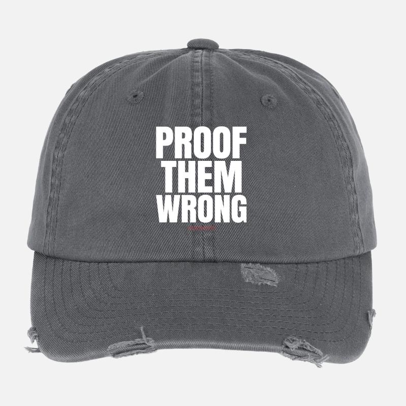 Proof Them Wrong  Flexfit Vintage Destroyed Cap