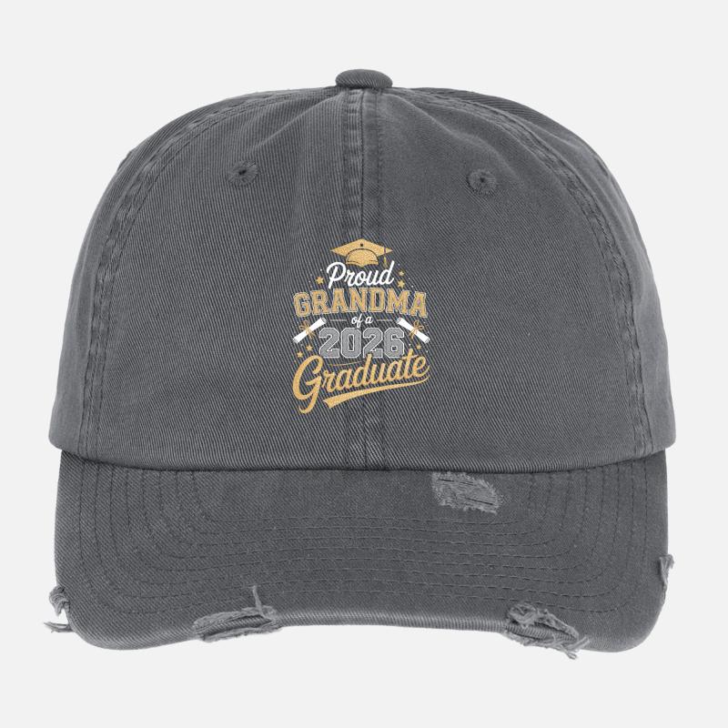 Fière grand-mère diplômée 2026 Casquette vintage effet usé Flexfit
