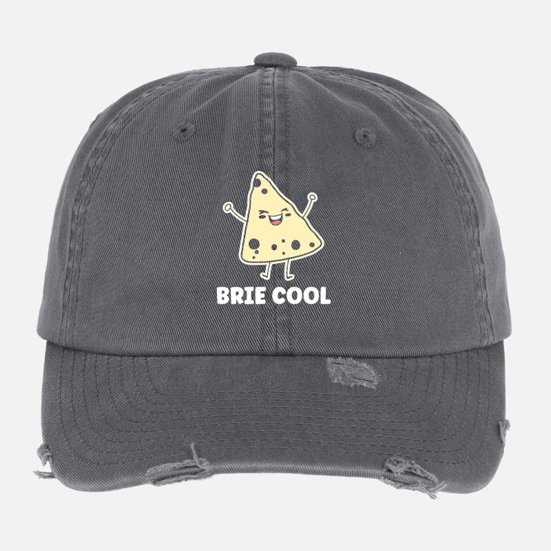 Humor Brie-Käse Flexfit Vintage Destroyed Cap
