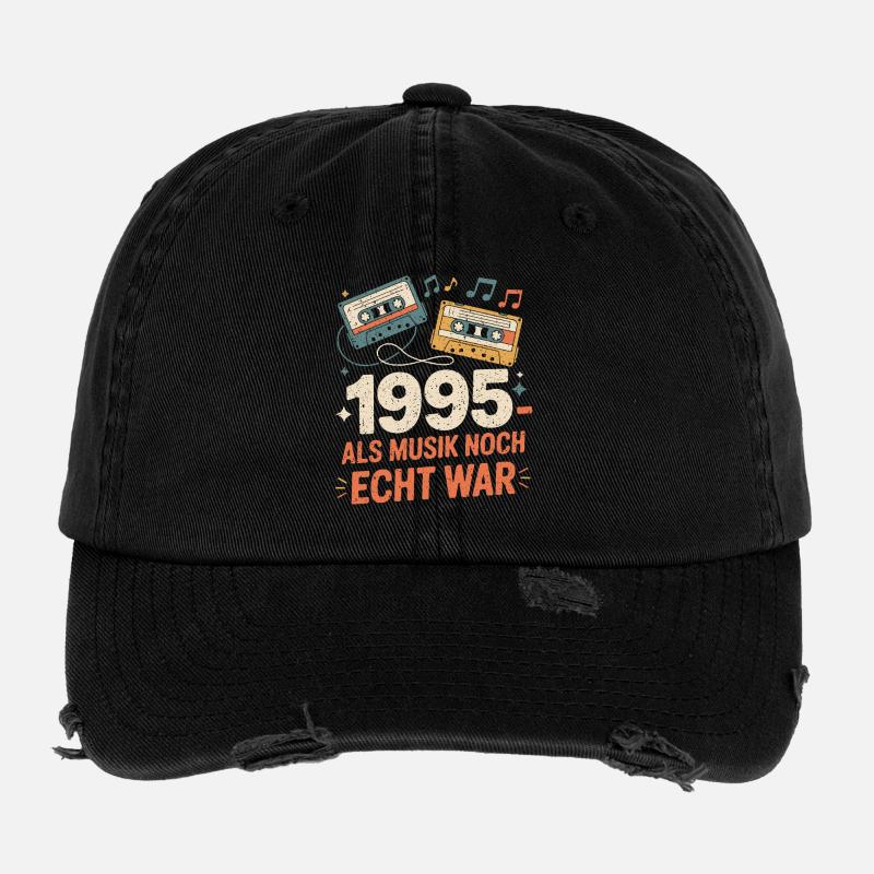 1995 Nostalgie Cassette Casquette vintage effet usé Flexfit