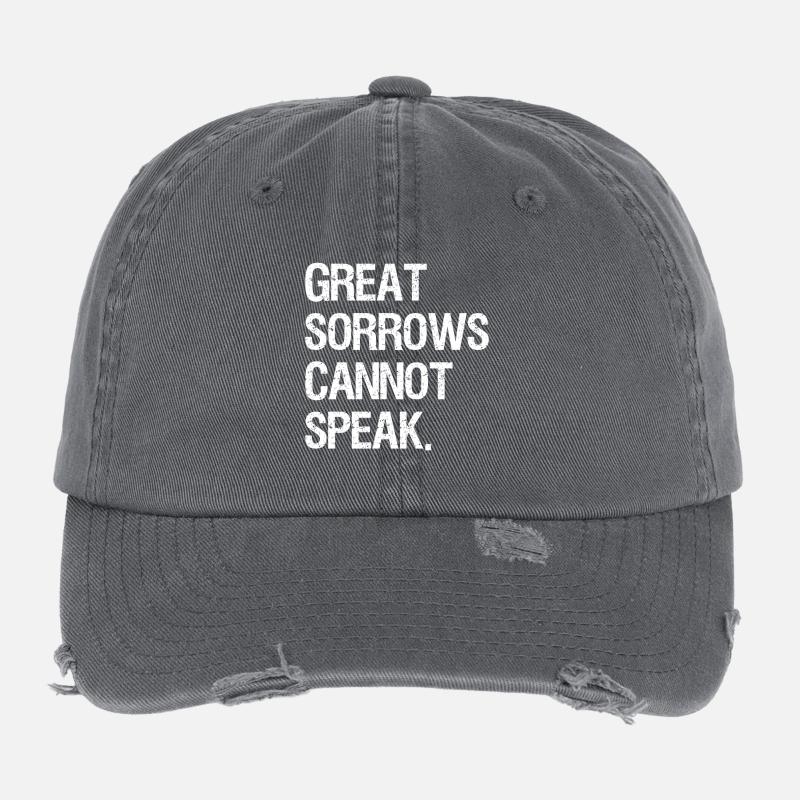 les grands chagrins ne peuvent pas parler Casquette vintage effet usé Flexfit