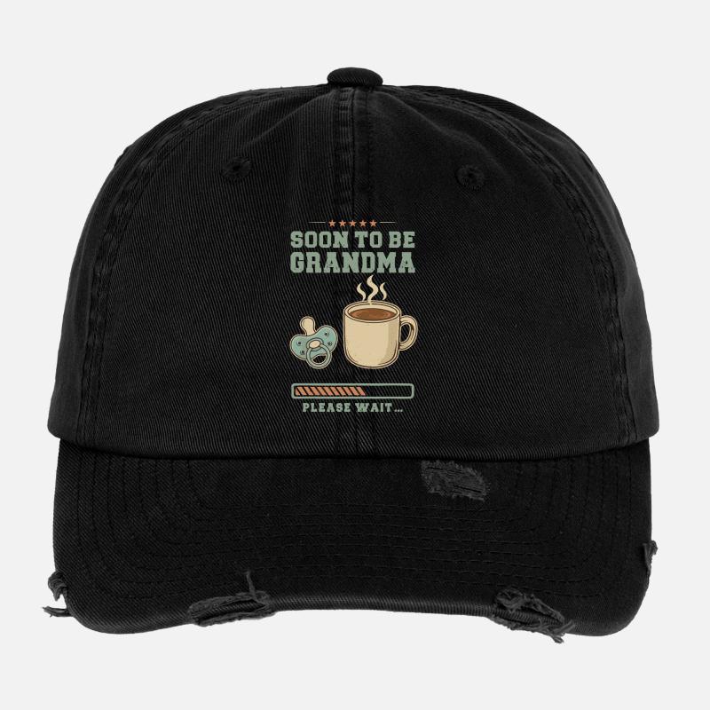 Werdender Oma loading zukünftige Großmutter Flexfit Vintage Destroyed Cap