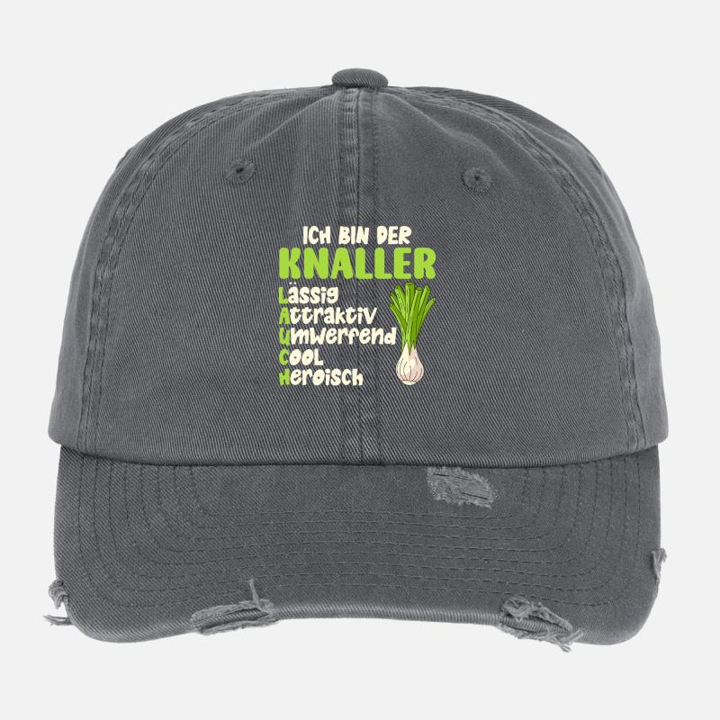 Gewichtheber BIN EIN LAUCH LÄSSIG COOL Lustig Flexfit Vintage Destroyed Cap