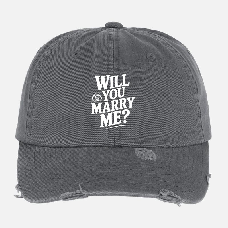 Will You Marry Me? Flexfit Vintage Destroyed Cap