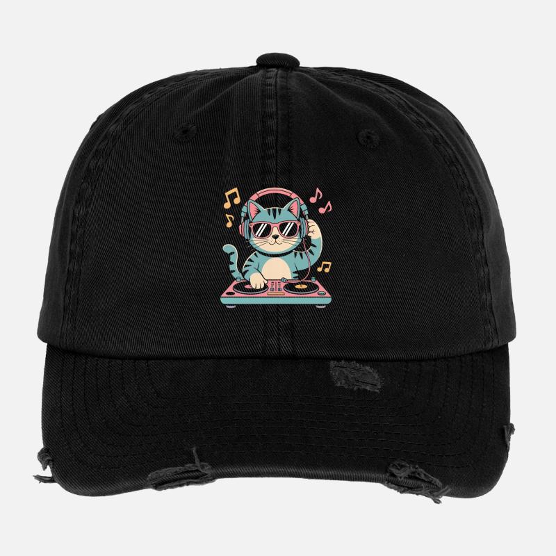 DJ Katze Flexfit Vintage Destroyed Cap