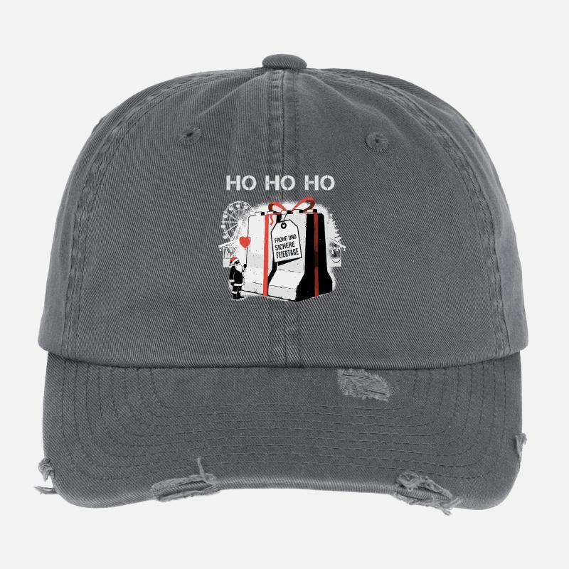 HO HO HO Noël joyeux et en toute sécurité Casquette vintage effet usé Flexfit