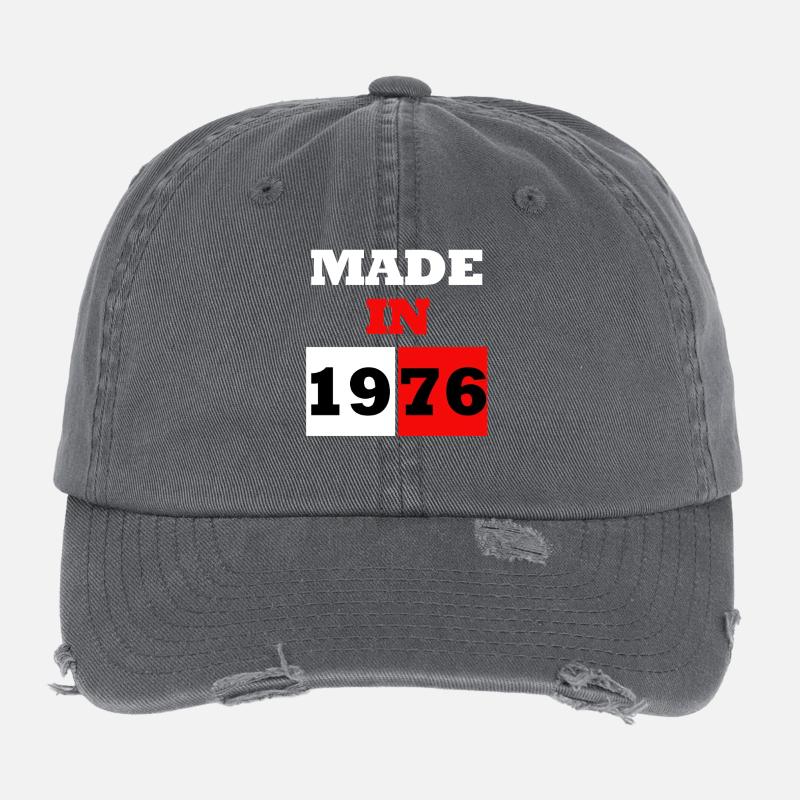 Made in 1976 Anniversary Flexfit Vintage Destroyed Cap