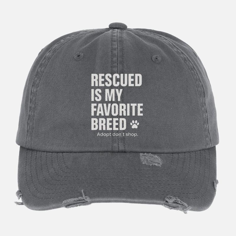 Les animaux sauvés sont ma race préférée Casquette vintage effet usé Flexfit