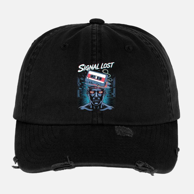 Signal Lost Cassette Ghost Flexfit Vintage Destroyed Cap