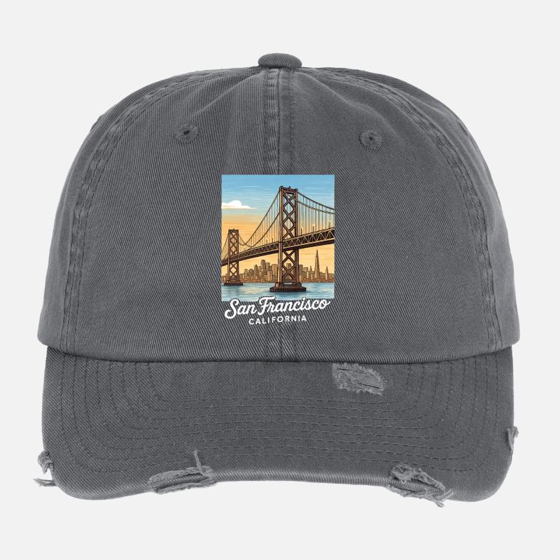 San Francisco Flexfit Vintage Destroyed Cap