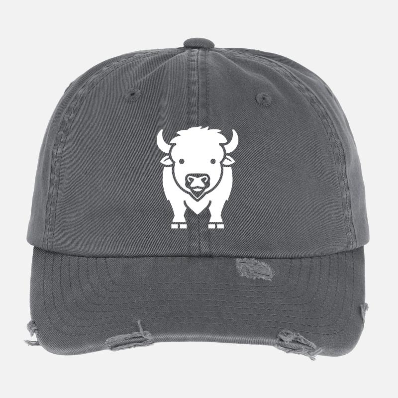 bison Flexfit Vintage Destroyed Cap